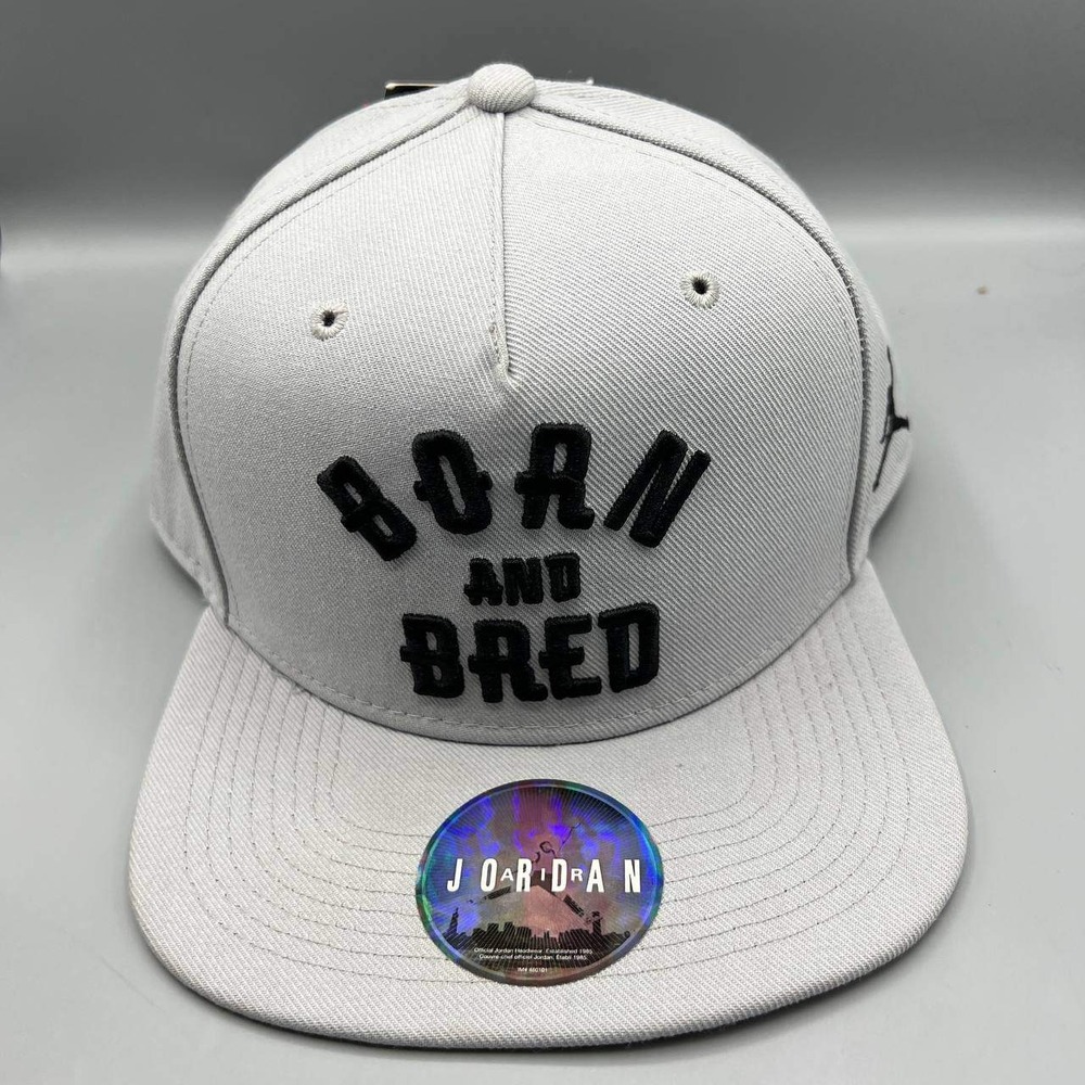 Air Jordan Hat Men Gray Born and Bred‎ Embroidered Jumpman Snap Back Cap New